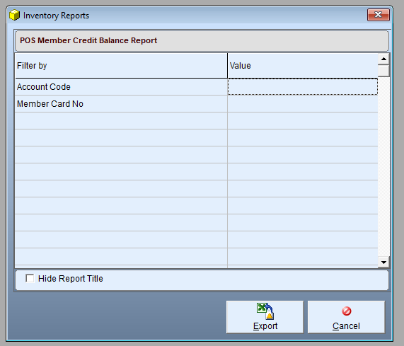 How to Check POS Member Credit Balance and utilized amount
